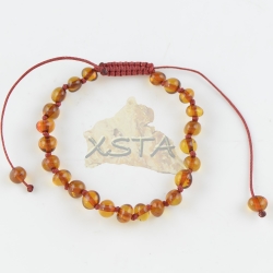 Adjustable teething bracelet cognac color Adjustable teething bracelet cognac color